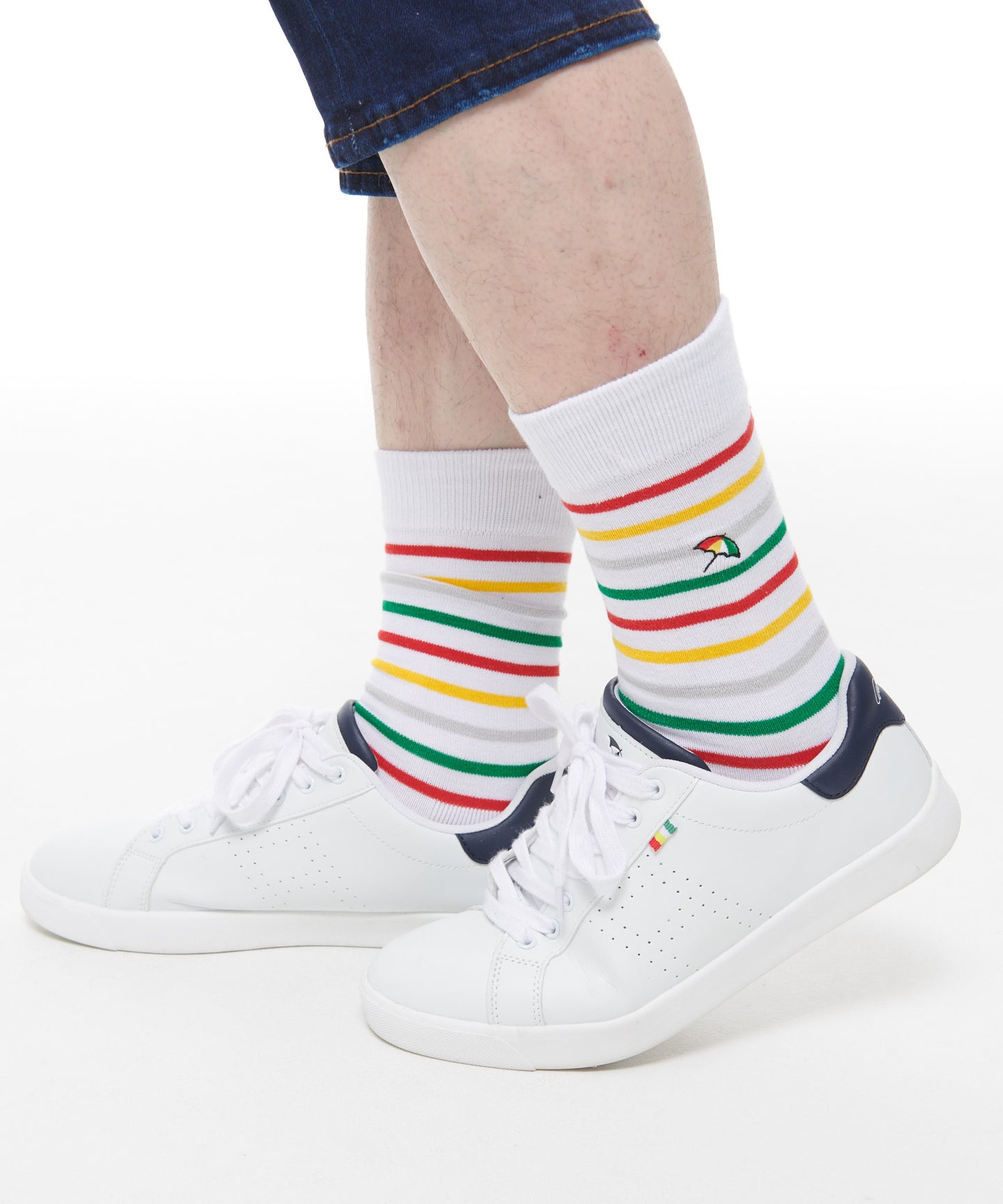 Arnold Palmer 【残り2点】マルチボーダー クルーソックス for men's